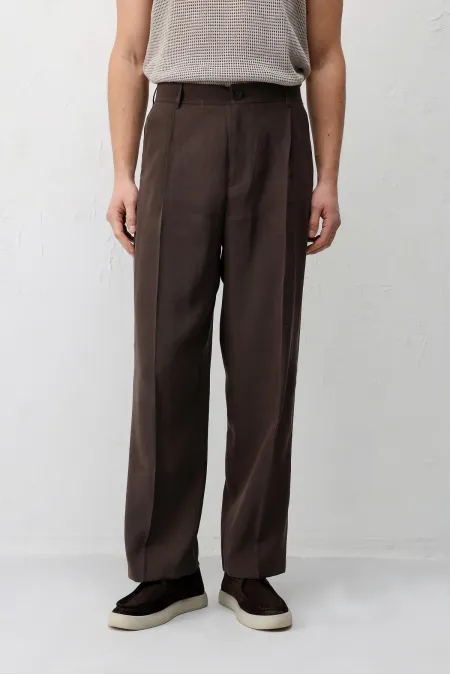 Pantalon pour homme en tissu modal couleur café Antioch