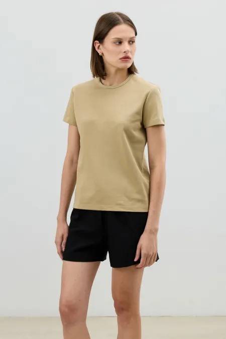 Antioch Haki Basic Kadın T-Shirt