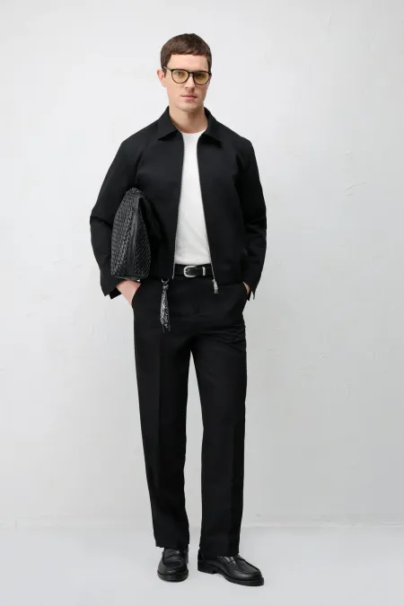 Antioch Siyah Bel Lastikli Erkek Mont