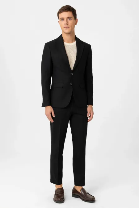 Costume classique pour homme Antioch noir, coupe slim