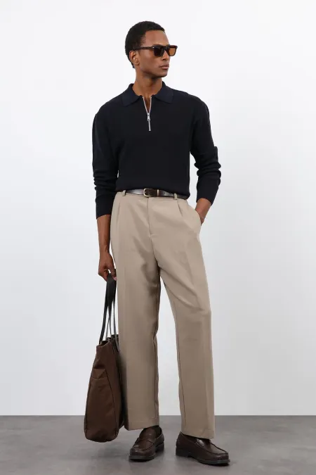 Pull en maille bleu marine Antioch pour homme