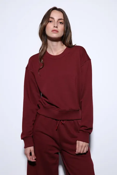 Sweat-shirt basique Antioch Burgundy pour femme