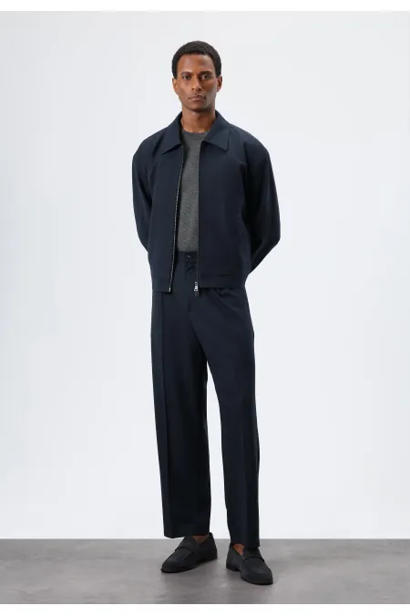 Antioch Navy Relax Fit Striped Men's Trousers