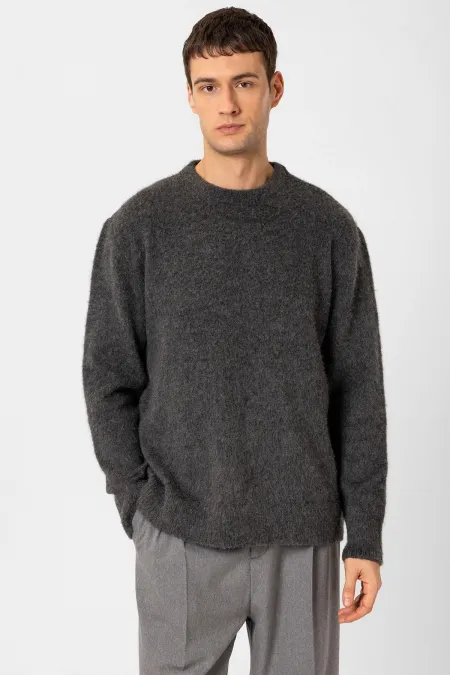 Pull homme Antioch anthracite aspect laine