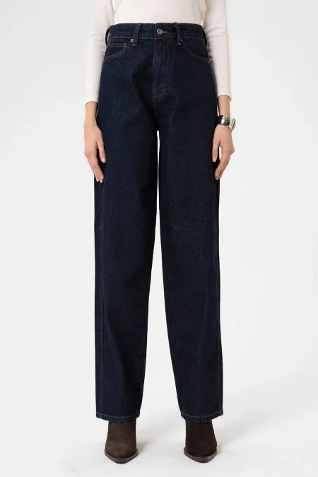 Antioch Dark Blue Women's High-Waisted Jeans