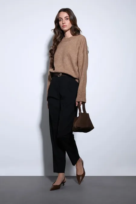 Antioch Siyah Pensli Kadın Pantolon