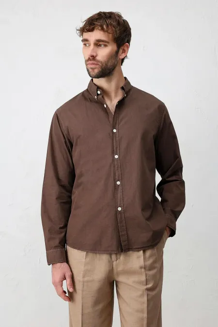 Antioch Kahve Relax Fit Erkek Gömlek
