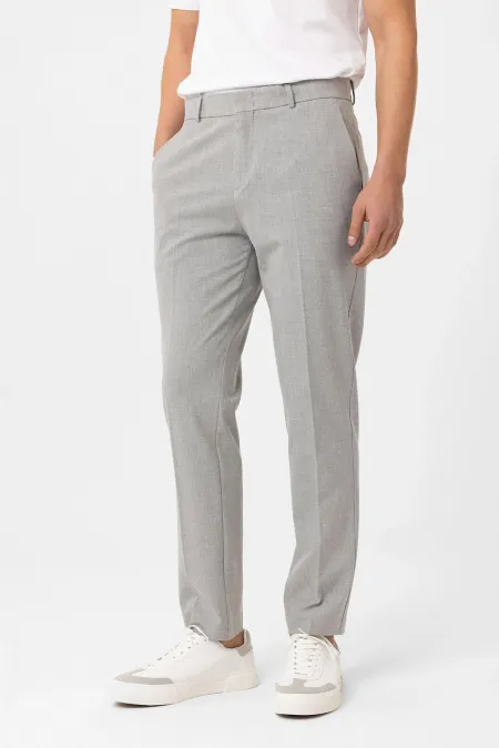 Antioch Light Grey Slim Fit Comfort Men's Trousers