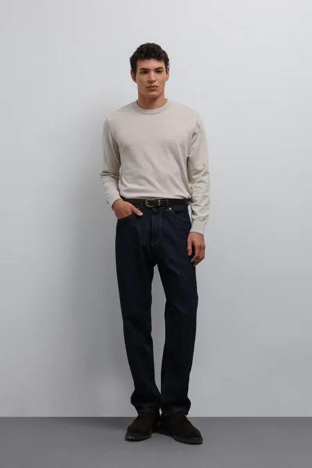 Pull basique pour homme Antioch Stone à texture douce