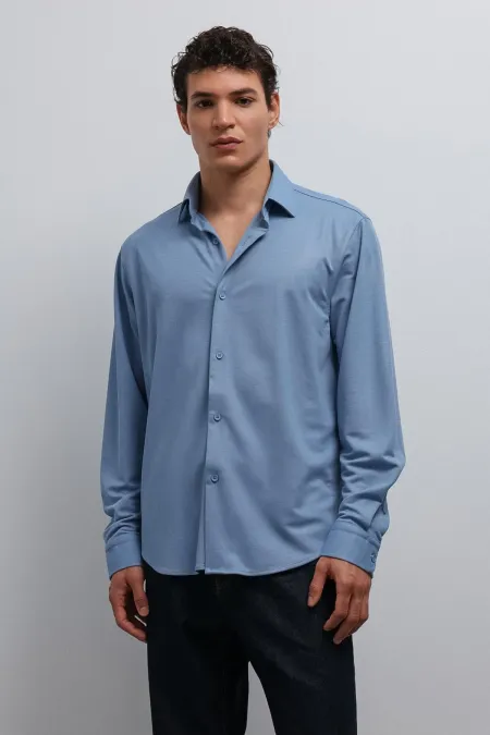 Antioch Bebe Blue Relax Fit Men's Shirt