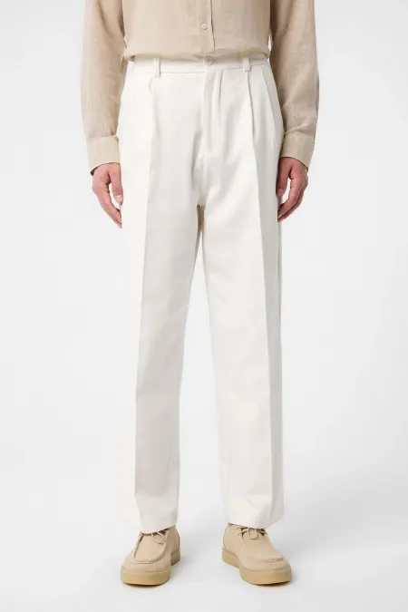 Pantalon homme Antioch écru en coton taille haute