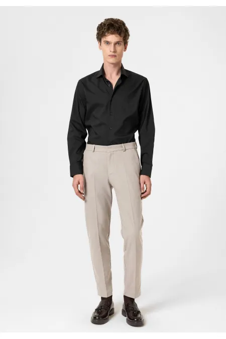 Antioch Beige High-Waisted Classic Men's Trousers