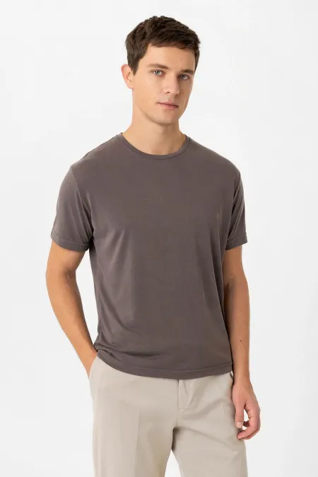 T-shirt homme Antioch Coffee coupe classique en tissu technique modal
