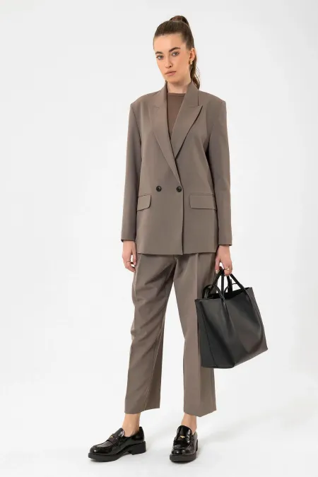 Débardeur court côtelé pour femme Antioch Coffee