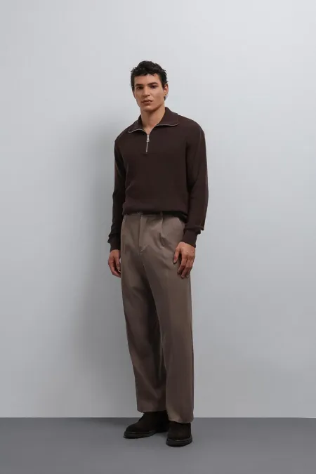 Pull en maille zippé Antioch Coffee pour homme