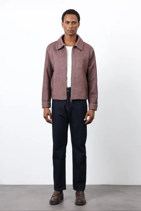 Veste homme Antioch bordeaux en laine mélangée