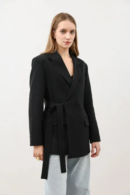 Antioch Black Belted Women's Blazer