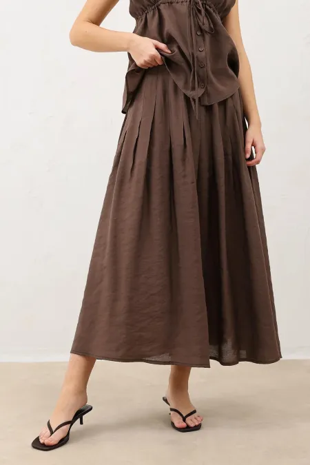 Jupe drapée pour femme Antioch Coffee