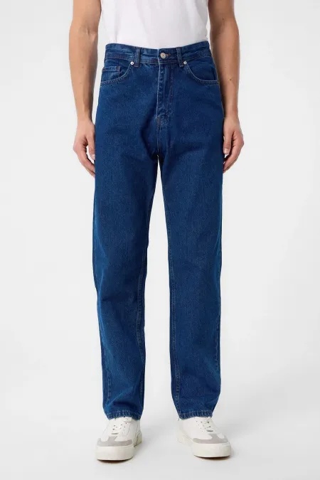 Jean Antioch bleu clair taille haute coupe classique pour homme