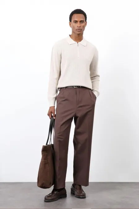 Pull en maille pour homme Antioch Stone à fermeture éclair