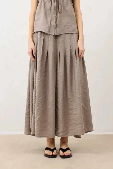 Jupe drapée en vison d'Antioche pour femme