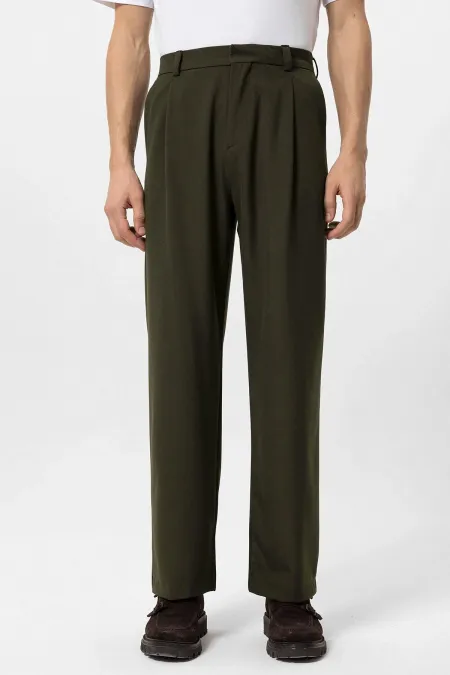 Antioch Khaki High-Waisted Baggy Men's Pants
