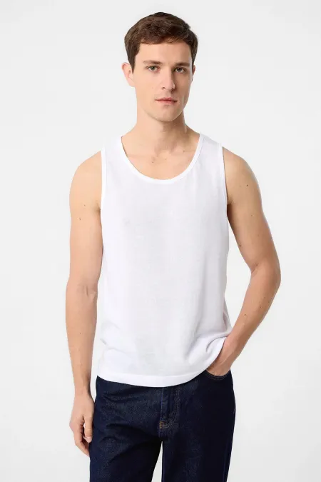 Débardeur blanc basique pour homme Antioch