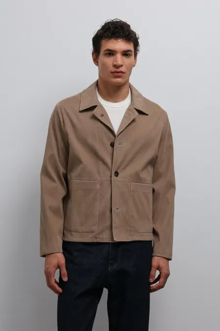 Antioch Bej Süet Erkek Klasik Ceket