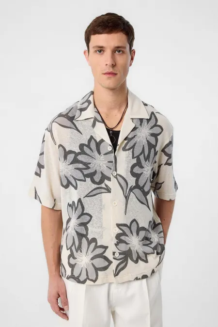 Antioch Grey Patterned Men's Shirt