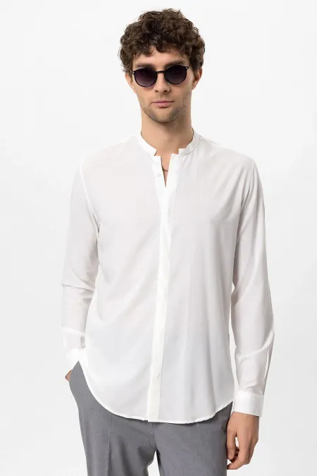 Antioch White Men's Long-Sleeve Shirt