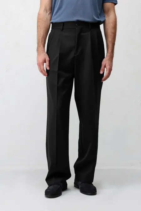 Pantalon Antioch noir coupe décontractée pour homme