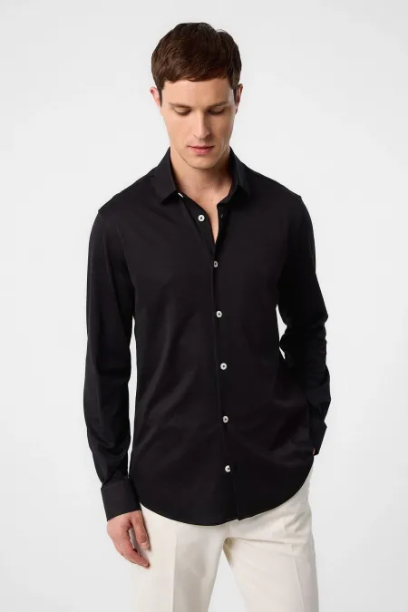 Antioch Siyah Slim Fit Erkek Gömlek