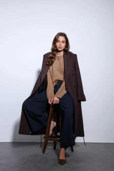 Antioch Camel Yün Karışımlı Kadın Kazak