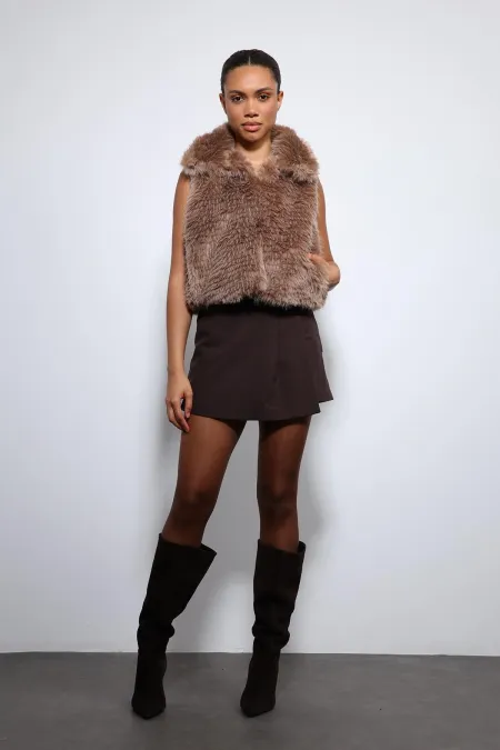 Antioch Mink Plush Look Vest