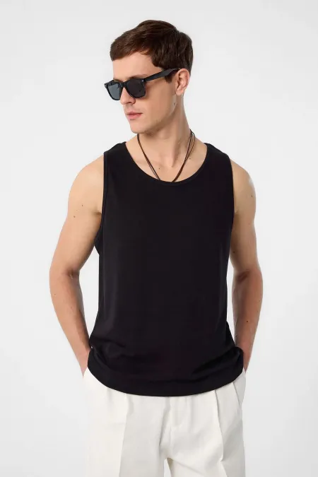 Débardeur Antioch noir basique pour homme