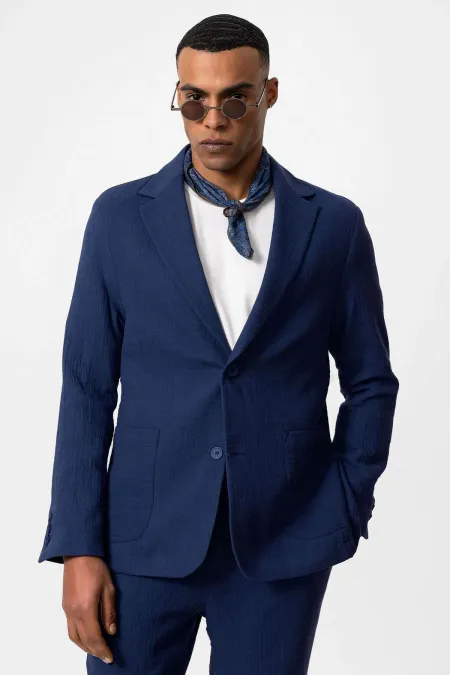 Antioch Lacivert Astarsız Torba Cepli Erkek Blazer Ceket Antioch Lacivert Astarsız Torba Cepli Erkek Blazer Ceket