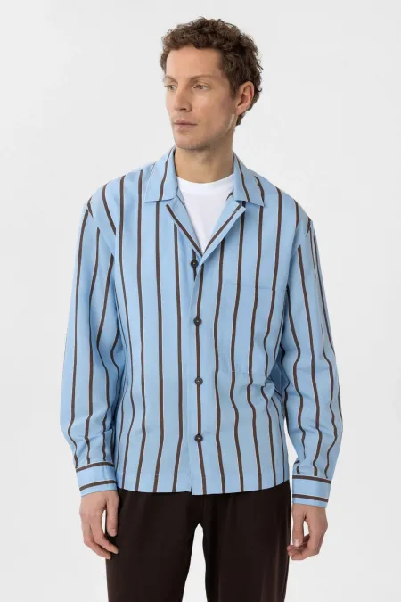 Chemise rayée Antioch Blue Relax Fit pour homme