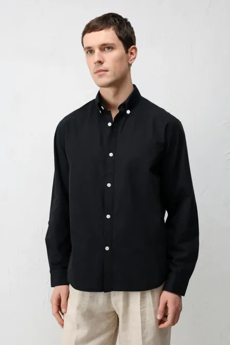 Antioch Siyah Relax Fit Erkek Gömlek