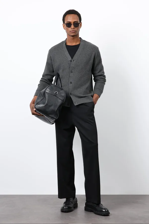 Antioch Anthracite Basic Men's Cardigan