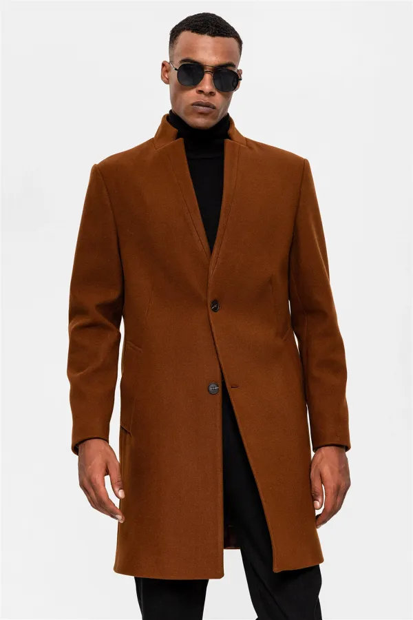 Antioch Tan Magnificent Collar Men's Coat