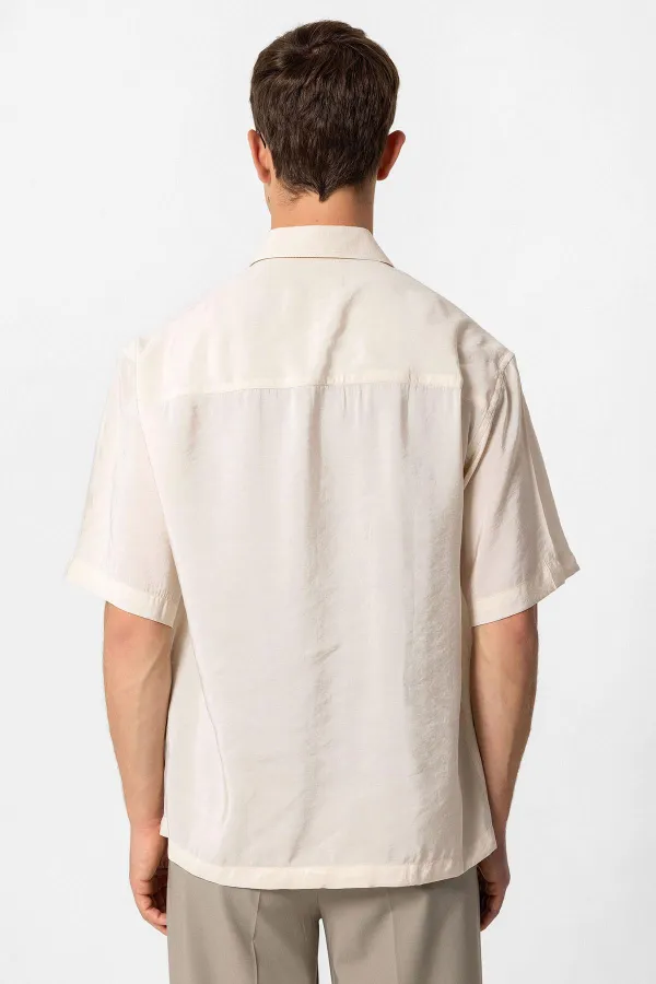 Antioch Taş Kısa Kollu Oversize Erkek Gömlek