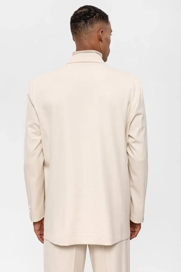 Blazer homme Antioch blanc cassé à double boutonnage avec poches dissimulées