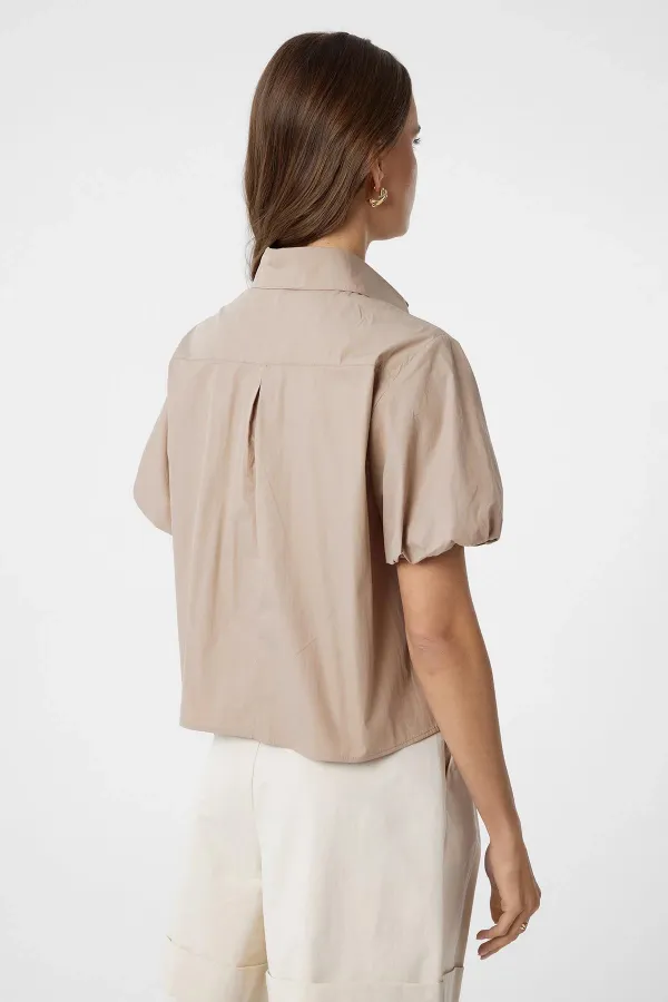 Chemise à manches ballon Antioch Mink pour femme