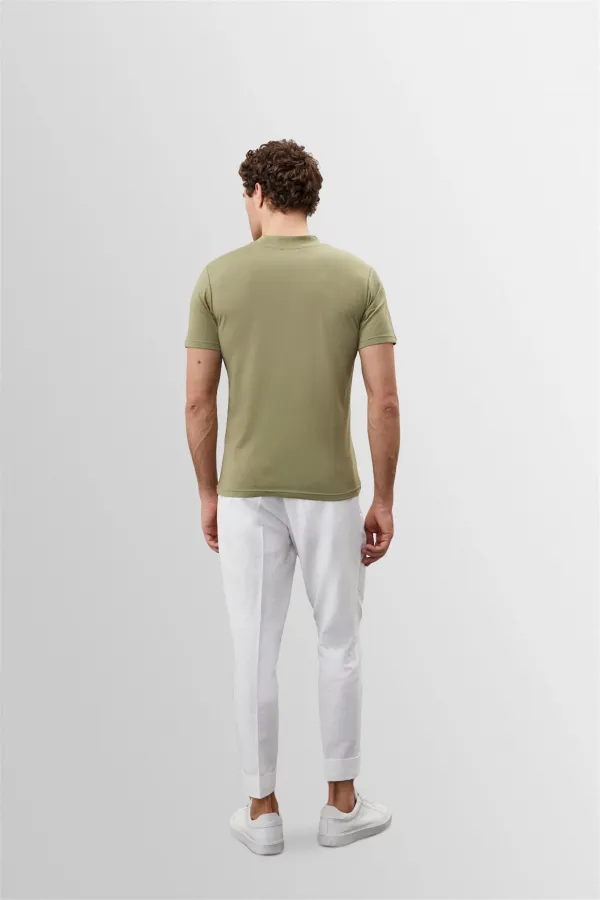 T-shirt basique Antioch kaki clair coupe slim