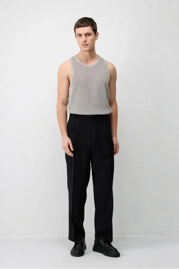 Antioch Siyah Modal Kumaş Erkek Pantolon