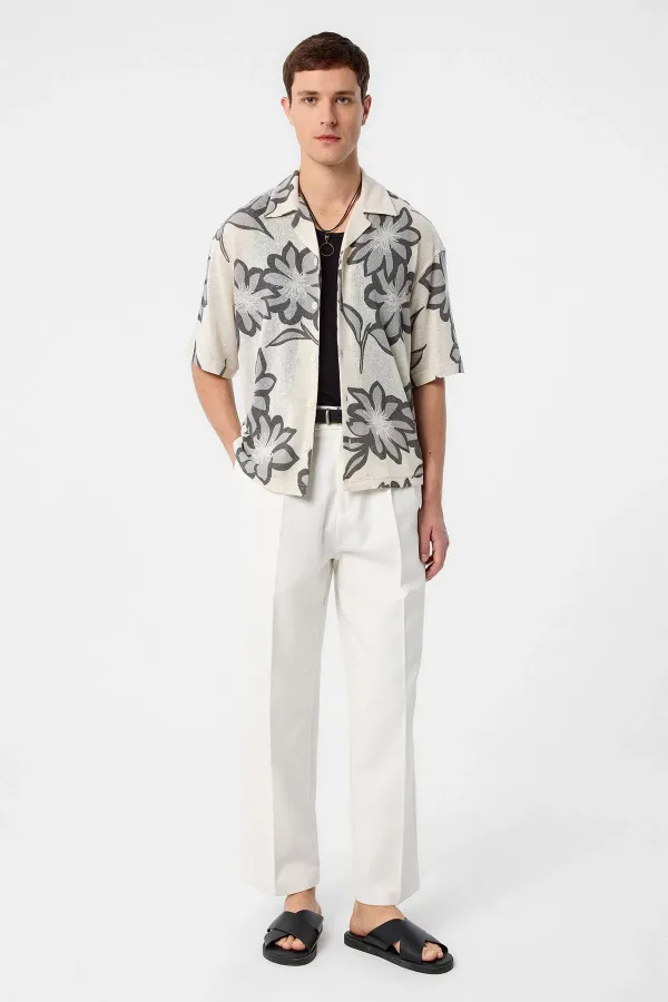 Antioch Grey Patterned Men's Shirt