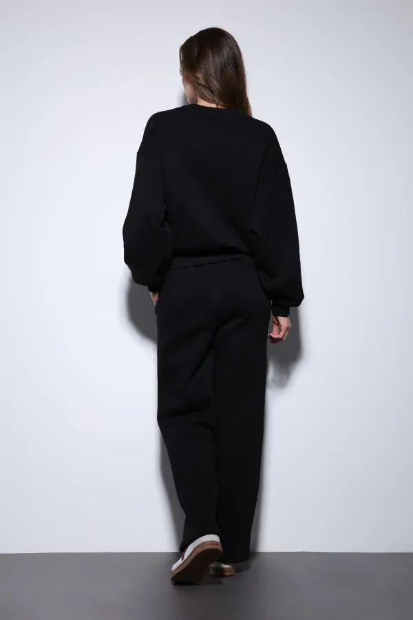 Antioch Siyah Oversize Kadın Eşofman Takım