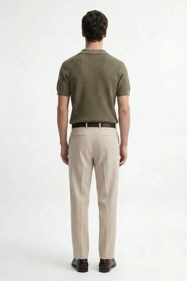 Antioch Haki Dokulu Polo Yaka Erkek T-Shirt