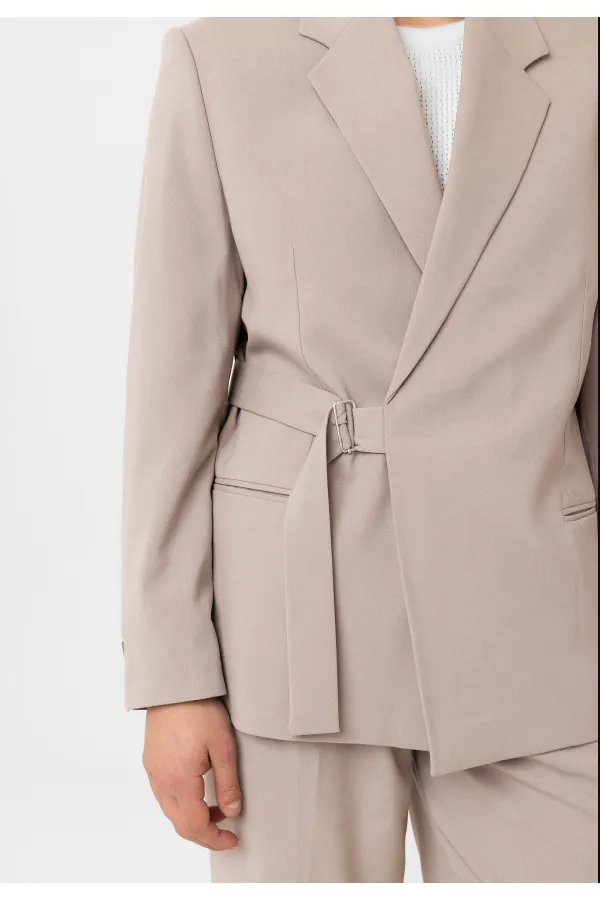 Antioch Taş Kuşaklı Relax Fit Erkek Blazer Ceket