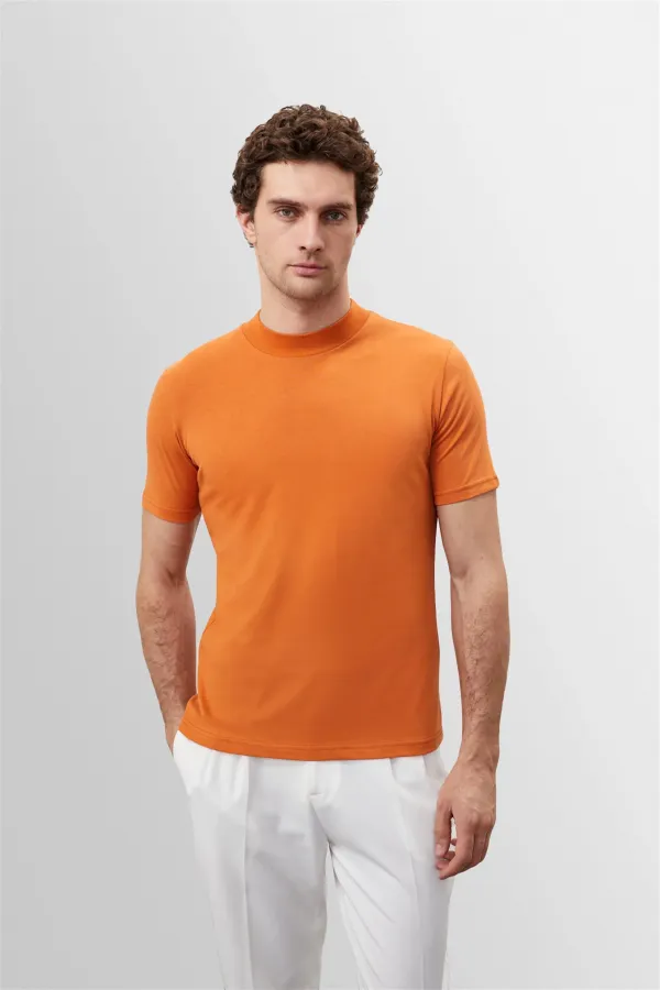 Antioch Orange Slim Fit Basic T-Shirt